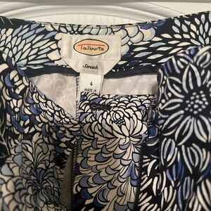 Talbots Size 4 Floral Pants